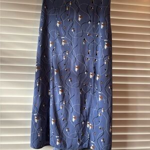 Vero Moda - Blue Patterned Women's Midi Skirt